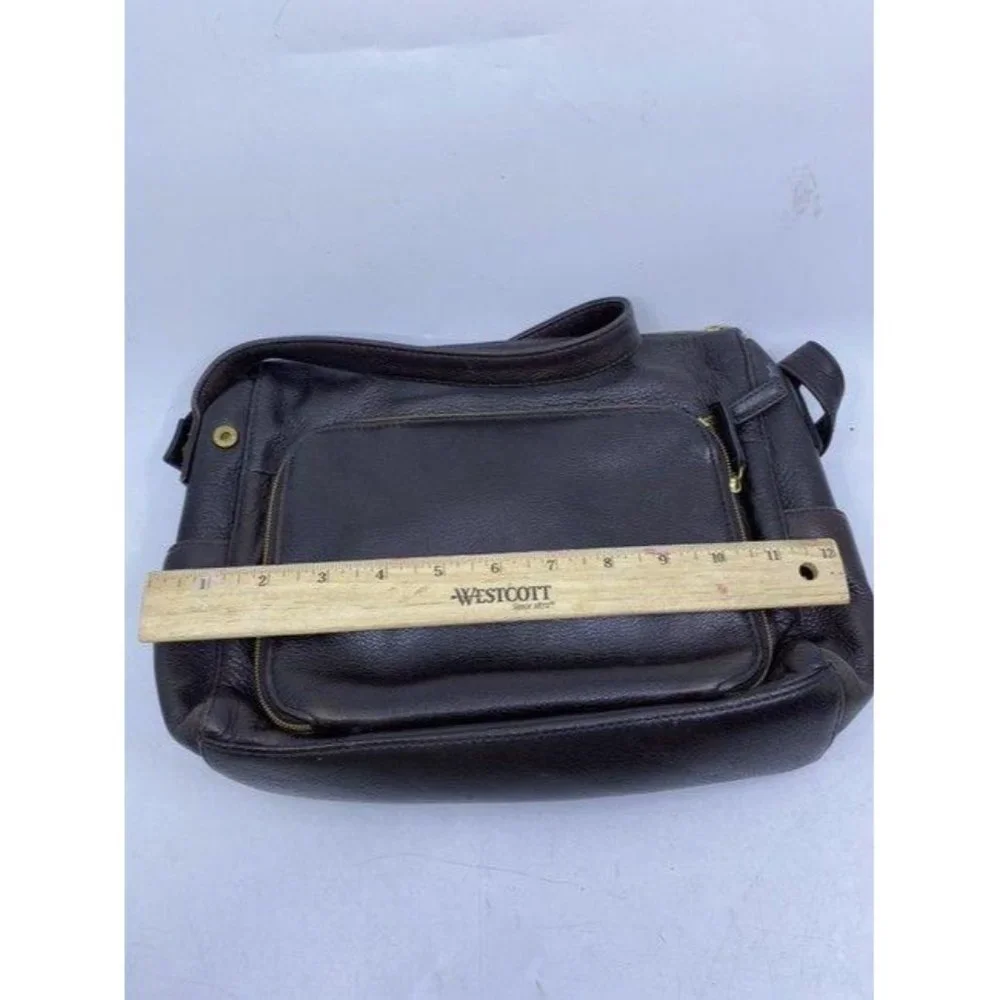 valerie stevens brown leather cross body bag - Picture 2 of 10